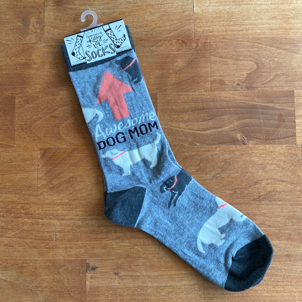 NWT Primitives by Kathy LOL Socks Awesome Dog Mom Crew Socks